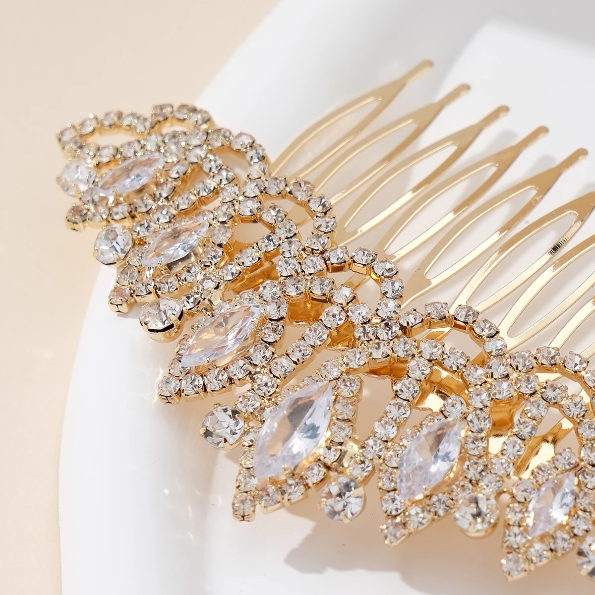 Explosion Braut haarkamm Mode Kristall Zirkonia Hochzeit Braut Seite Clip Haarkamm Luxus schmuck für Frauen Brautjungfer Geschenke – Detail 6