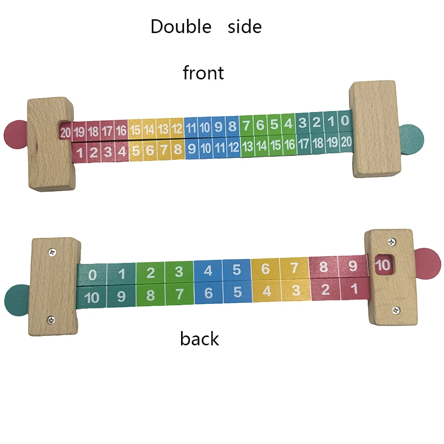 1 Pc 어린이 나무 수학 산술 장난감 교육 추가 눈금자 교육 번호 장난감 어린이를위한 선물 교육 보조