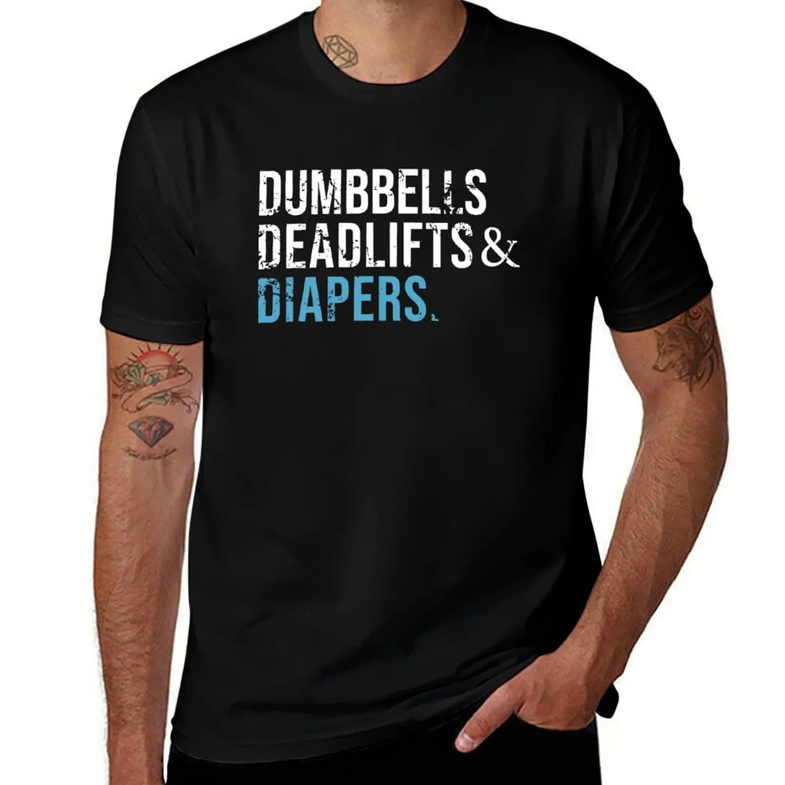 Dumbbells Deadlifts Amp Diapers Gym T-Shirt essential t shirt T-Shirt