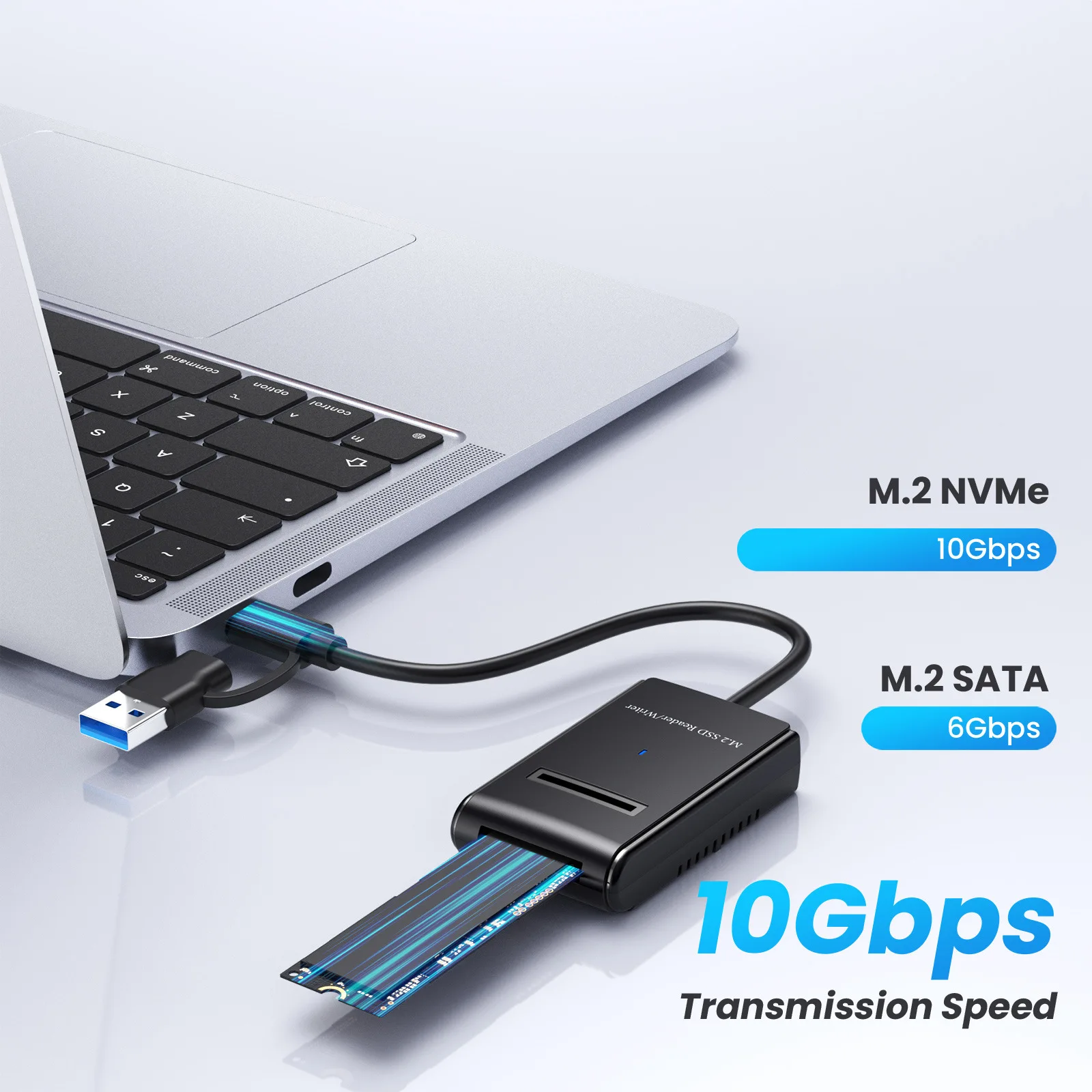 كابل محرك الأقراص الصلبة UTHAI Type-C إلى M.2 Easy Drive m2NVME إلى USB3.2 GEN2 قراءة محرك الأقراص الصلبة الخارجي المحمول ﻿