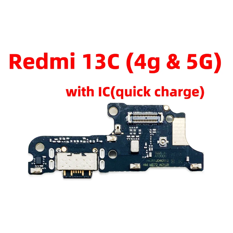 For Xiaomi Redmi 13C 4G 5G Dock Connector USB Charger Charging Port Flex Cable Board Replacement