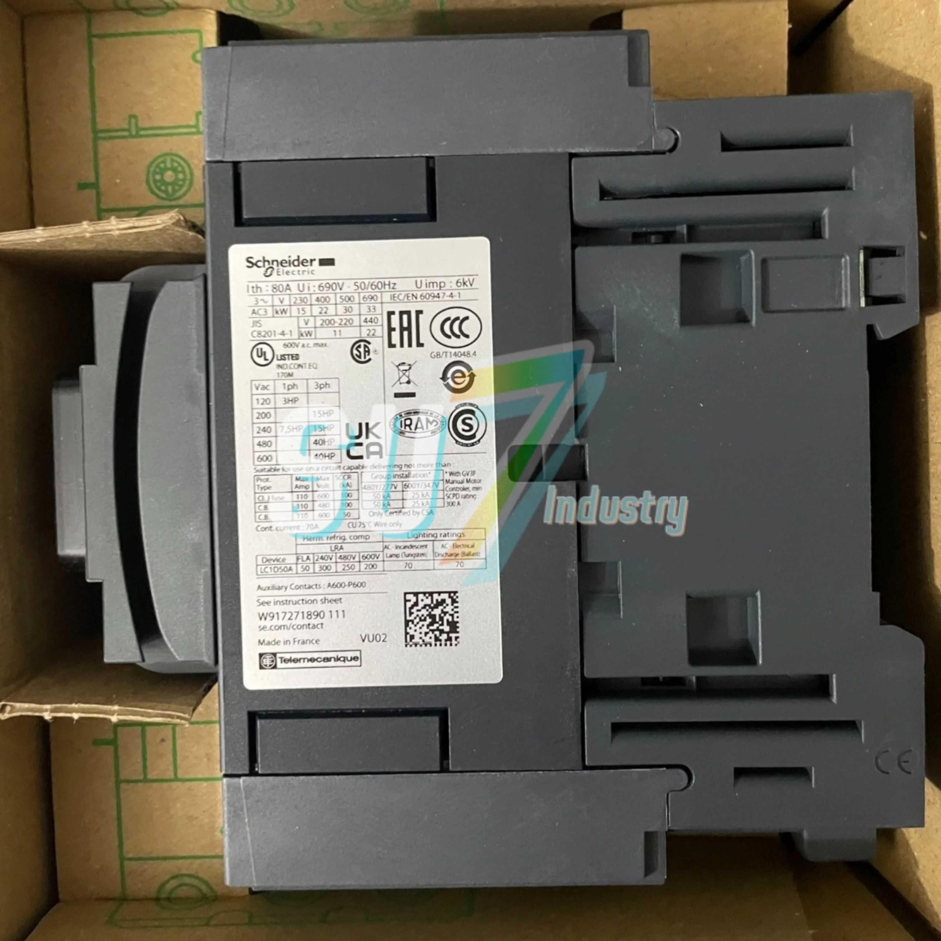 New In box   Contactor   LC1D50ABD    LC1D50AFD    LC1D50AM7C