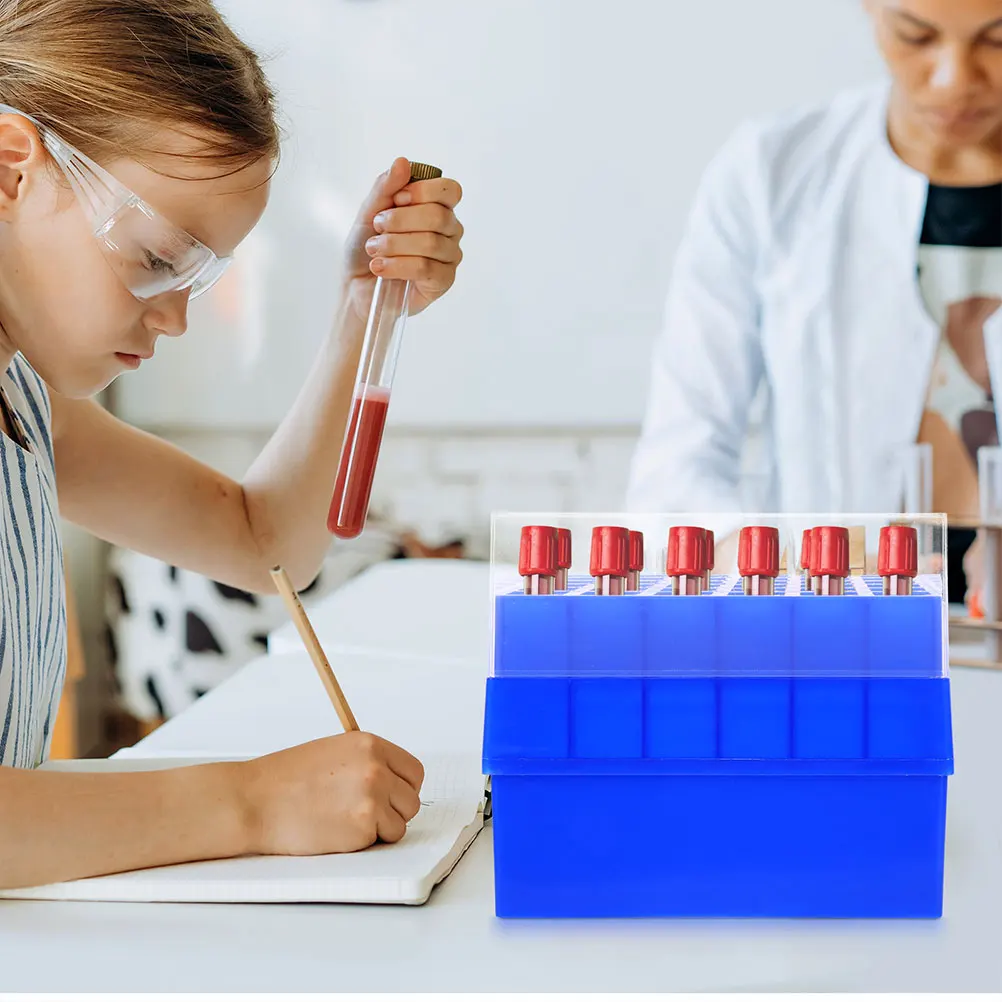 

2pcs Freezer Box Laboratory Container Storage Test Tube Holder SamplingTubeBox Test Tube Display Box TubesBoxes