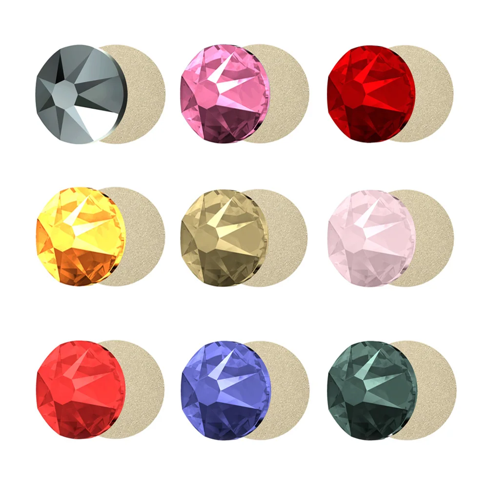 8 Big 8 Small Xirius Cut Facets Nail Rhinestones Flatback Non-Hotfix Crystal Colors Decoration Stones for Nail Art Garment
