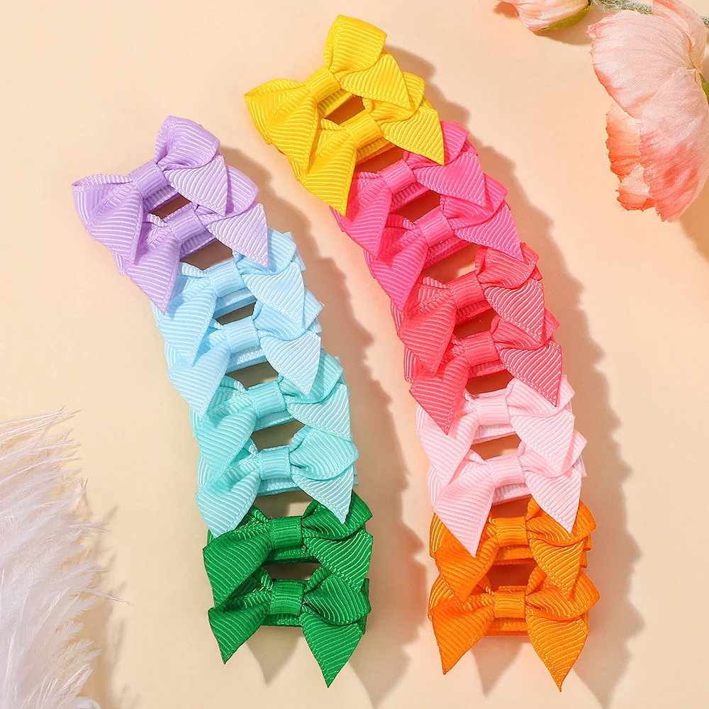 

40PCS Baby Girl Hair Clips Set Colorful Grosgrain Ribbon Barrettes Children Hair Accessories Gift for Girls
