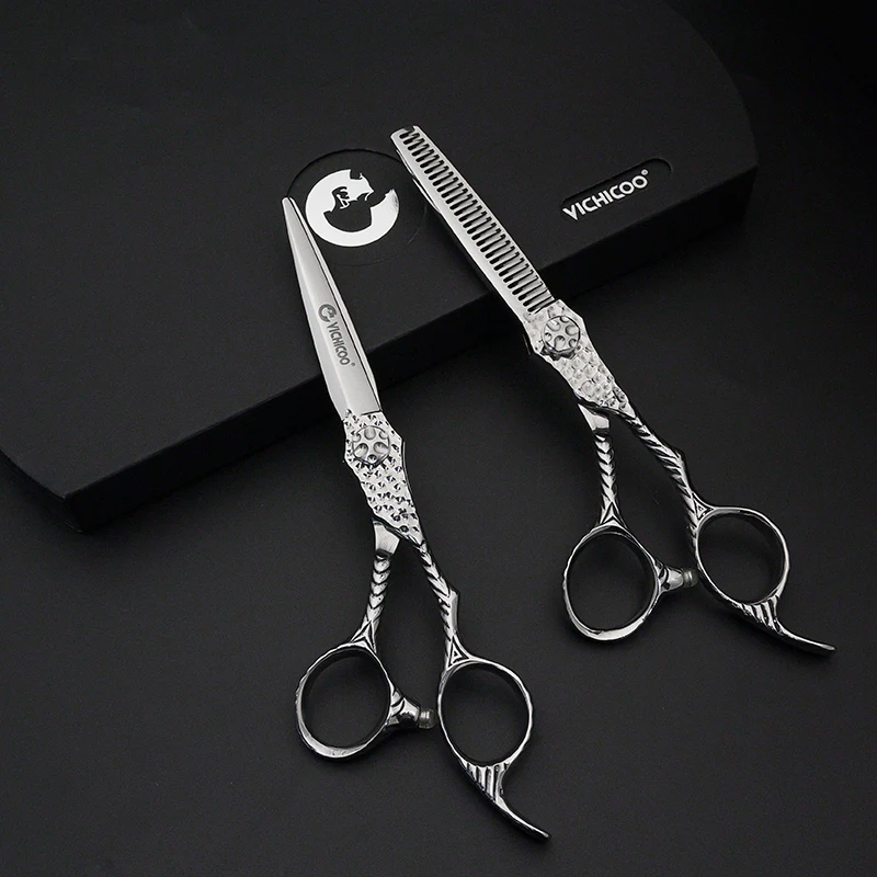 

Professional Hair Stainless Steel Barber Scissor 6.0 Inch Hairdressing Scissors Styling Tools Top-grade Hair Scissors Set