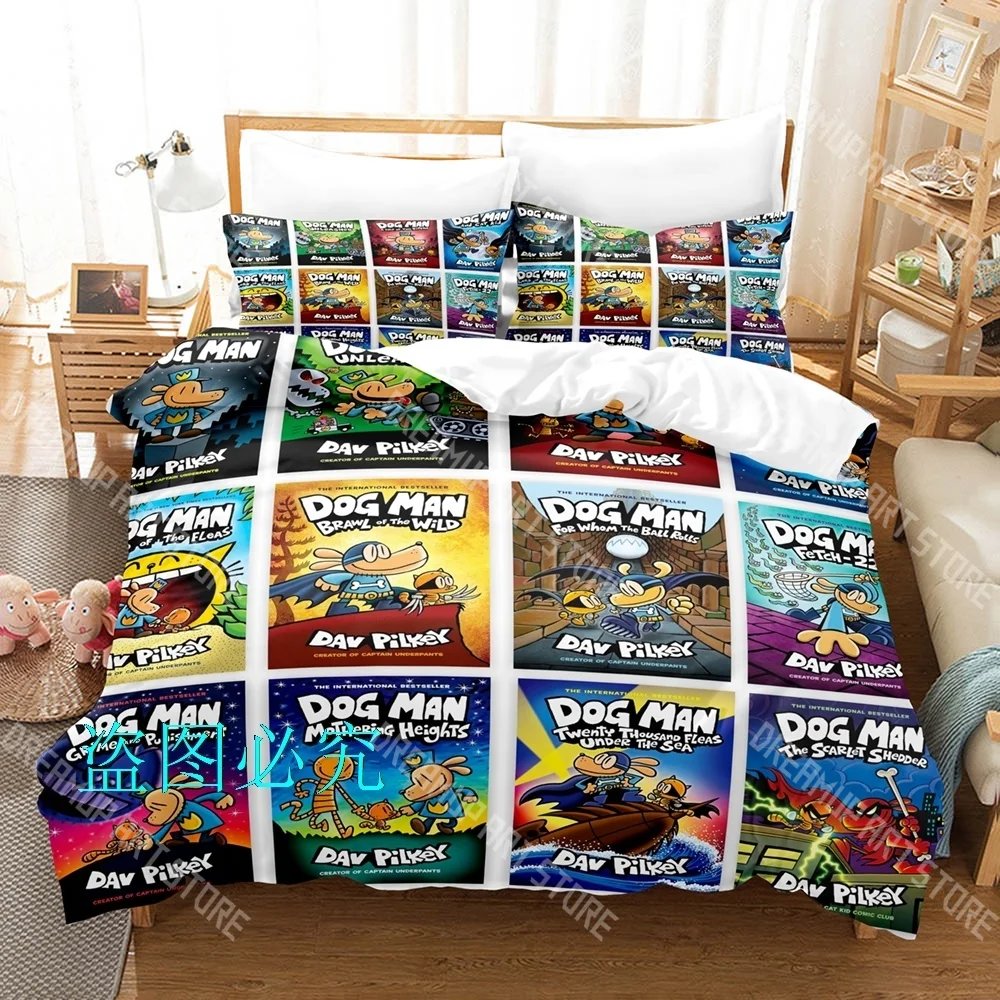 

3D Print Cartoon DOG MAN Bedding Set Single Twin Full Queen King Size Bed Set Adult Kid Bedroom Duvetcover Sets