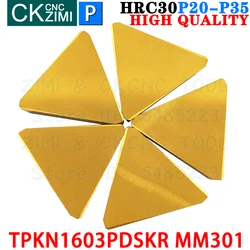 TPKN1603PDSKR MM301 TPKN 1603 PDSKR MM301 insertos de carburo herramientas de insertos de fresado TPKN1603 TPKN TPKR TPKR1603 CNC herramientas de torno de corte de torneado de corte indexable para acero