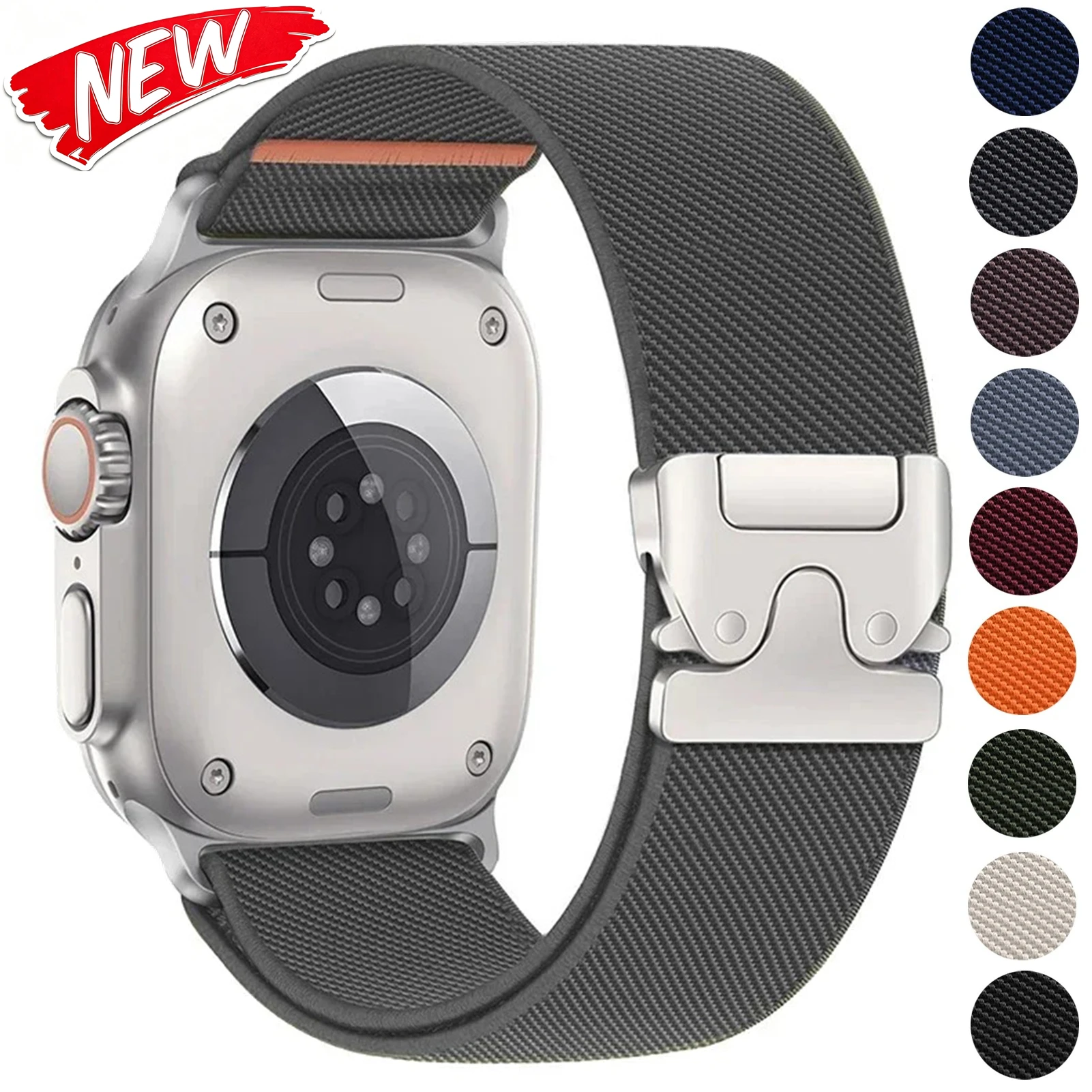 Parachute Loop Strap For Apple Watch Ultra 3 49mm 11 10 46mm 42mm 9 8 7 45mm/41mm Nylon Band iWatch 6 5 4 SE 38/44/40mm Bracelet