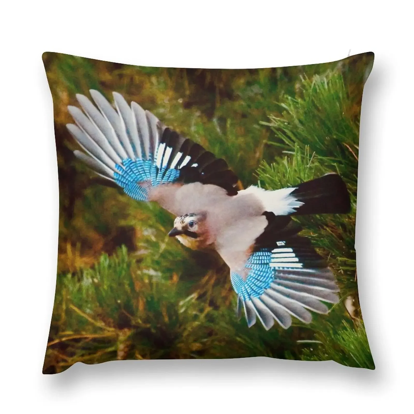 Bird Jay / Swiss Artwork Photography Throw Pillow Decorative Sofa Cushion christmas decorations for home 2025 pillow