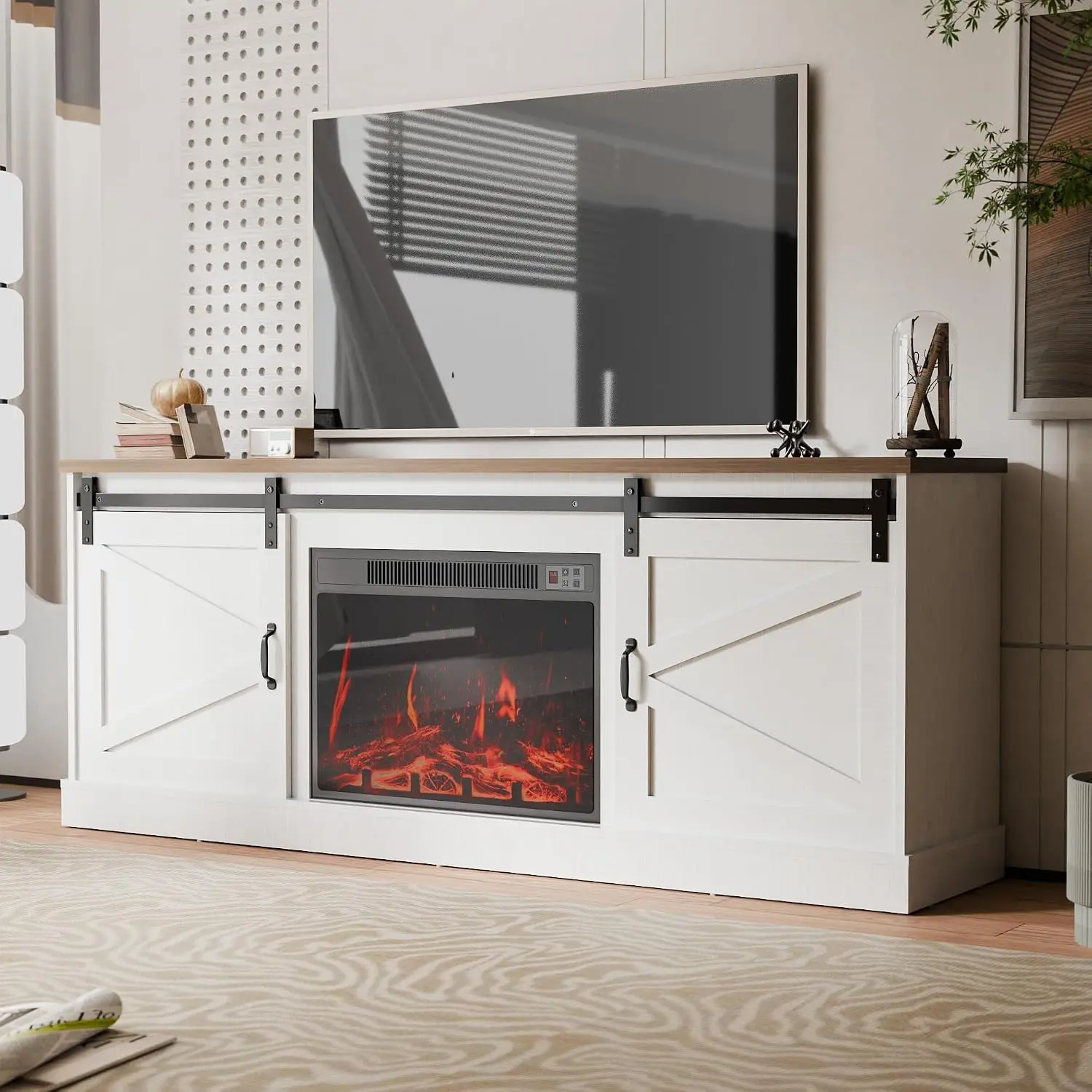 Farmhouse TV Stand with 24