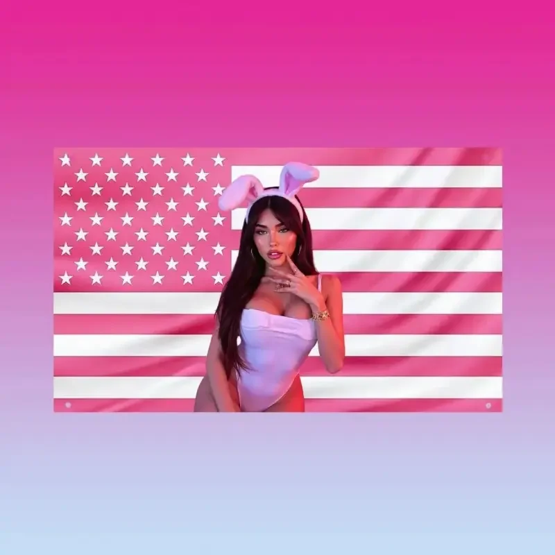 M-Madison B-Beer Pink American Flag Room Decoration Garage Flags Home Decor Items Advertising Outdoor Decors Flaga Barber Shop