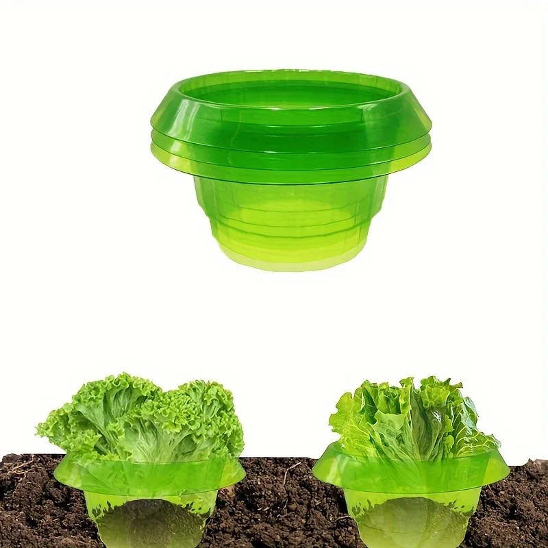 

20pcs/set Transparent Plastic Plant Cover for Vegetables Round Garden Seedling Protector - Lawn Pest Control & Plant Shield