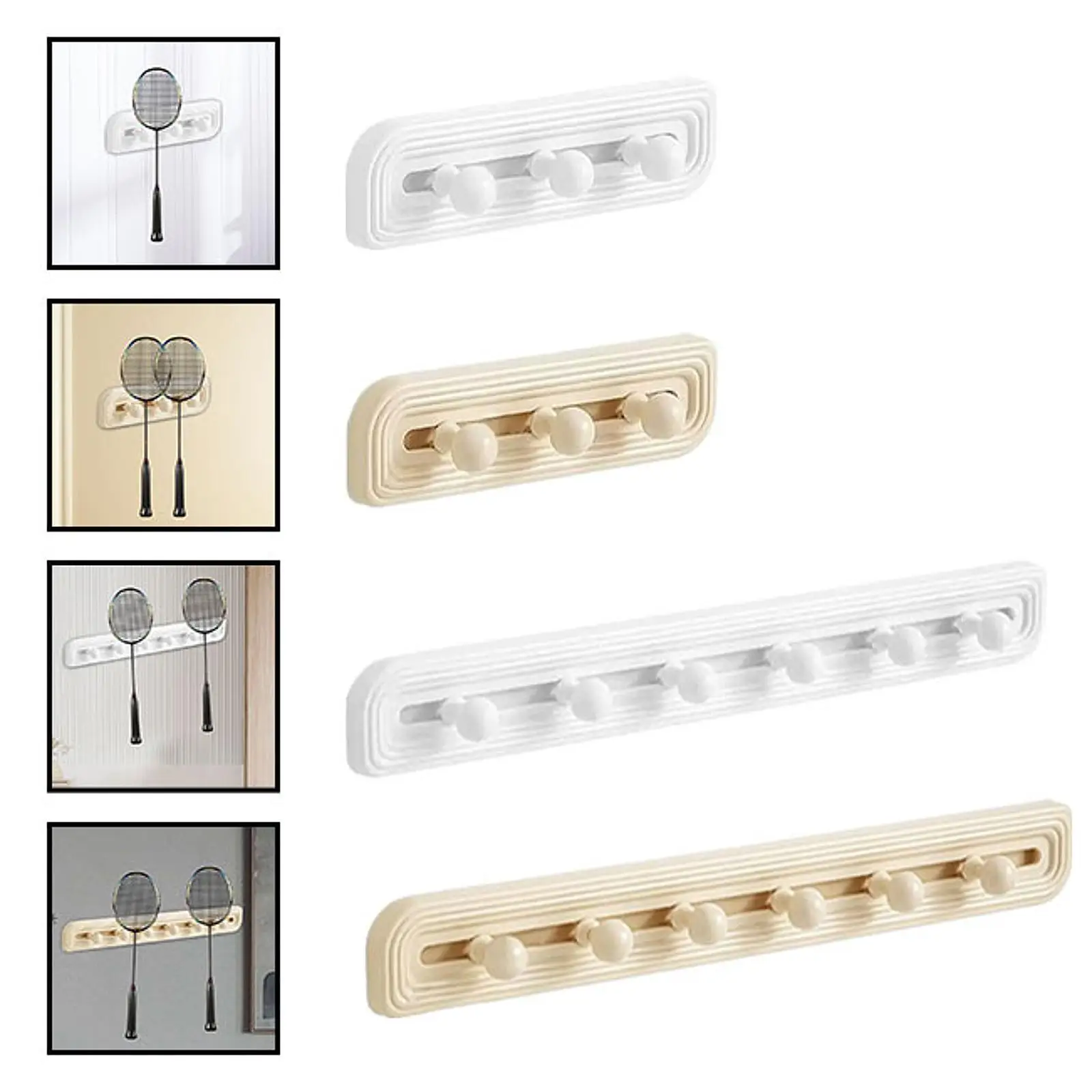 

Настенный органайзер для ракеток, простая установка, сверхмощный держатель для теннисного весла для тренажерного зала, игровой комнаты, дома, спальни, гаража