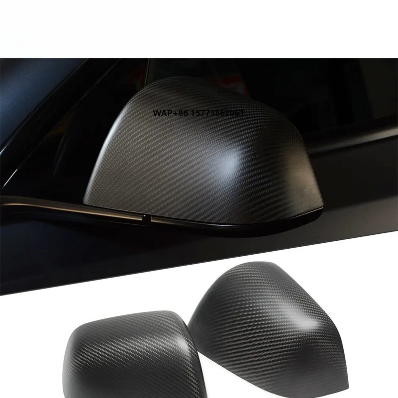 

Matte Carbon Sideview Mirror Case Cover Scratch Resistant Sideview Mirror Housing for TESL Model Y 2020 2021 2022 2023 2024