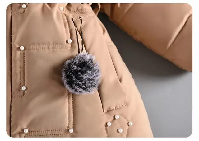 Autumn Winter Girls Jacket Keep Warm Hooded Windproof Outerwear Birthday Christmas Girls Coat 4 5 6 7 8 9 10 Years Kids Clothes