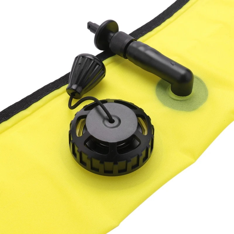 2X 1M Scuba Diving Inflatable SMB Surface Signal Marker Buoy Visibility Float Signal Tube Sausage,Yellow