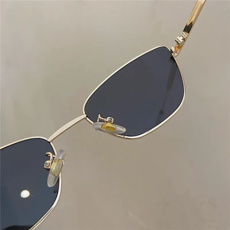 العلامة التجارية الصغيرة عين القط النظارات الشمسية النساء الفاخرة الإطار المعدني البني نظارات شمسية العصرية UV400 نظارات ظلال خمر lrest دي سول #5
