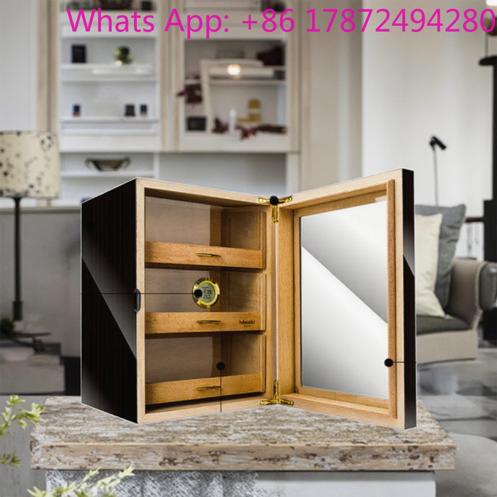 Custom Logo Luxury Classic Wooden Cigar Box Hygrometer Humidifier Cutter Accessories 100 PCS New Design Cigars Accessory Set