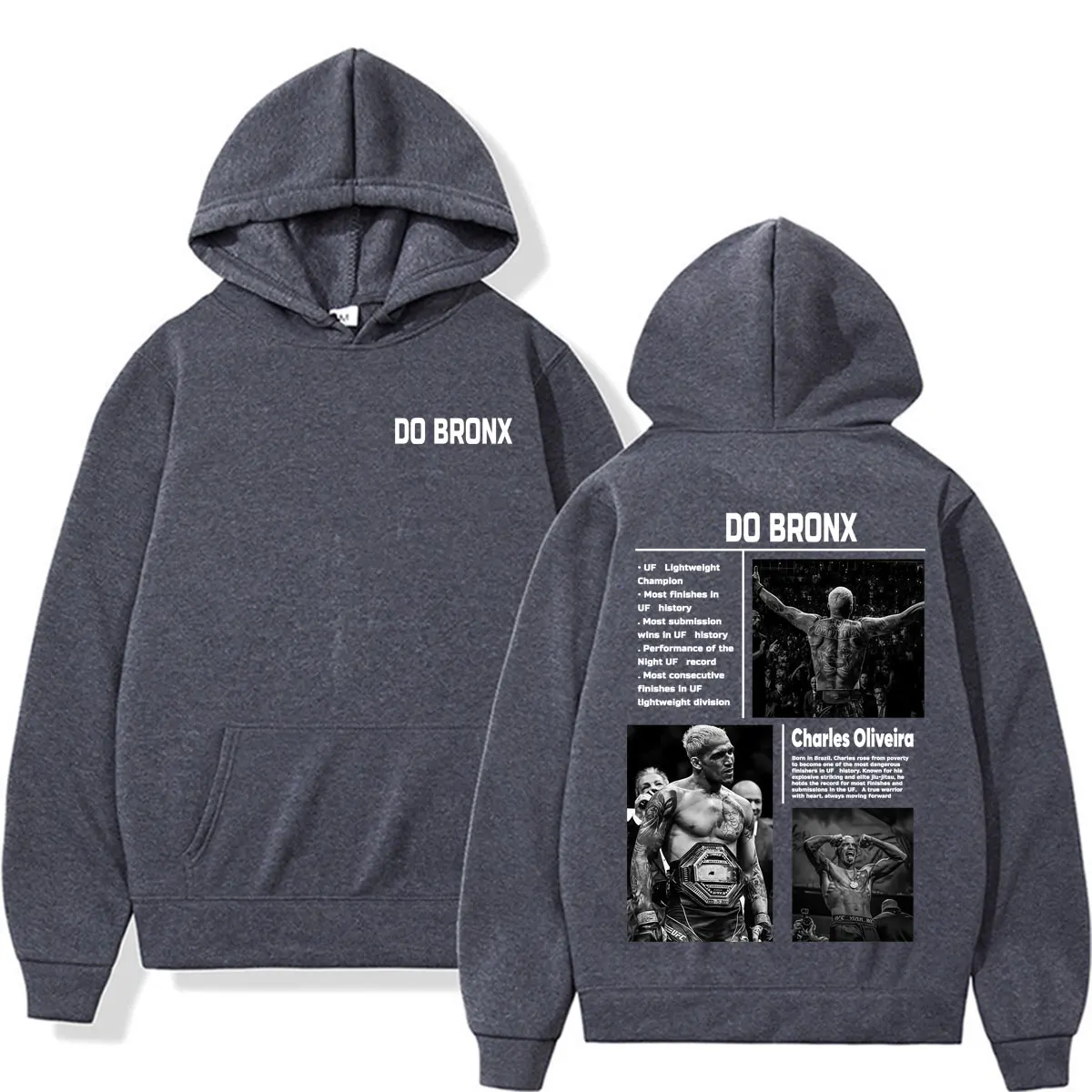 Charles Oliveira Do Bronx Violence Aesthetic Sweatshirts Herrenbekleidung Harajuku Classic Hoodies Hochwertige, lässige, gemütliche Kapuzenpullover – Detail 4