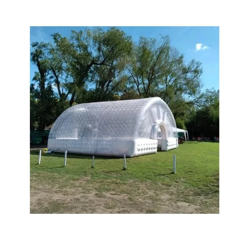Customized Transparent PVC Double Layer Four-season Quick Automatic Opening Swimming Pool Dome Tent Complete Clear