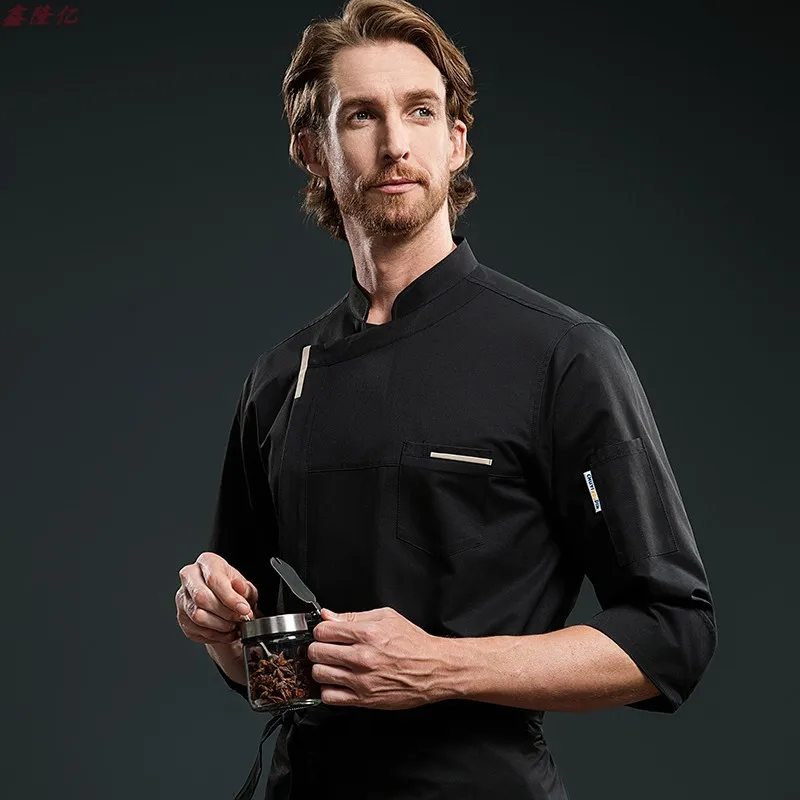 ケーキショップ西洋レストランステーキレストランキッチン作業服長袖ケータリング鍋レストランホテル秋シェフ制服f