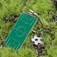 Metal Football Field Soccer Key Chain Fashion Creative Playground Pendent Key Chain High Quality Cute Sports Souvenir Keyring