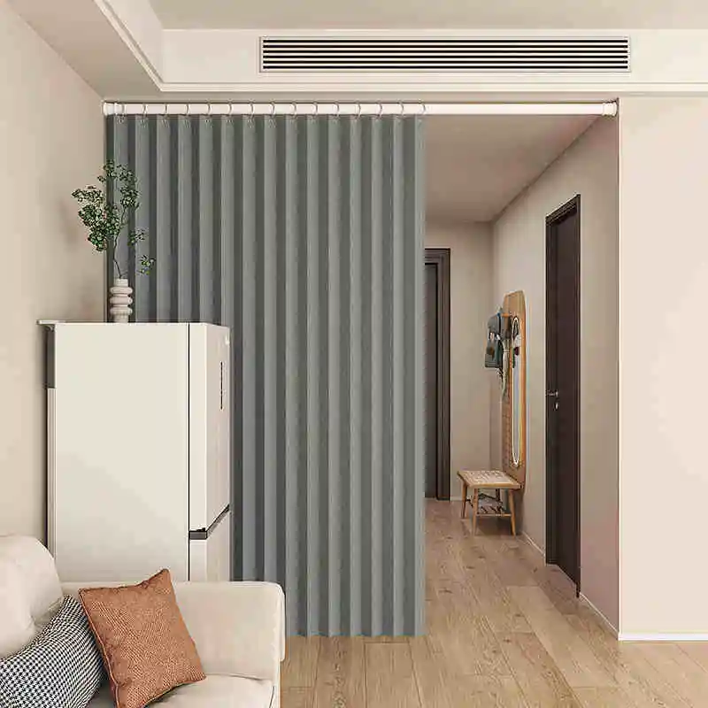Accordion Blackout Door Curtains for Doorway, Thermal Insulated Privacy Closet Curtains Room Divider Sliding Door Shade for Room