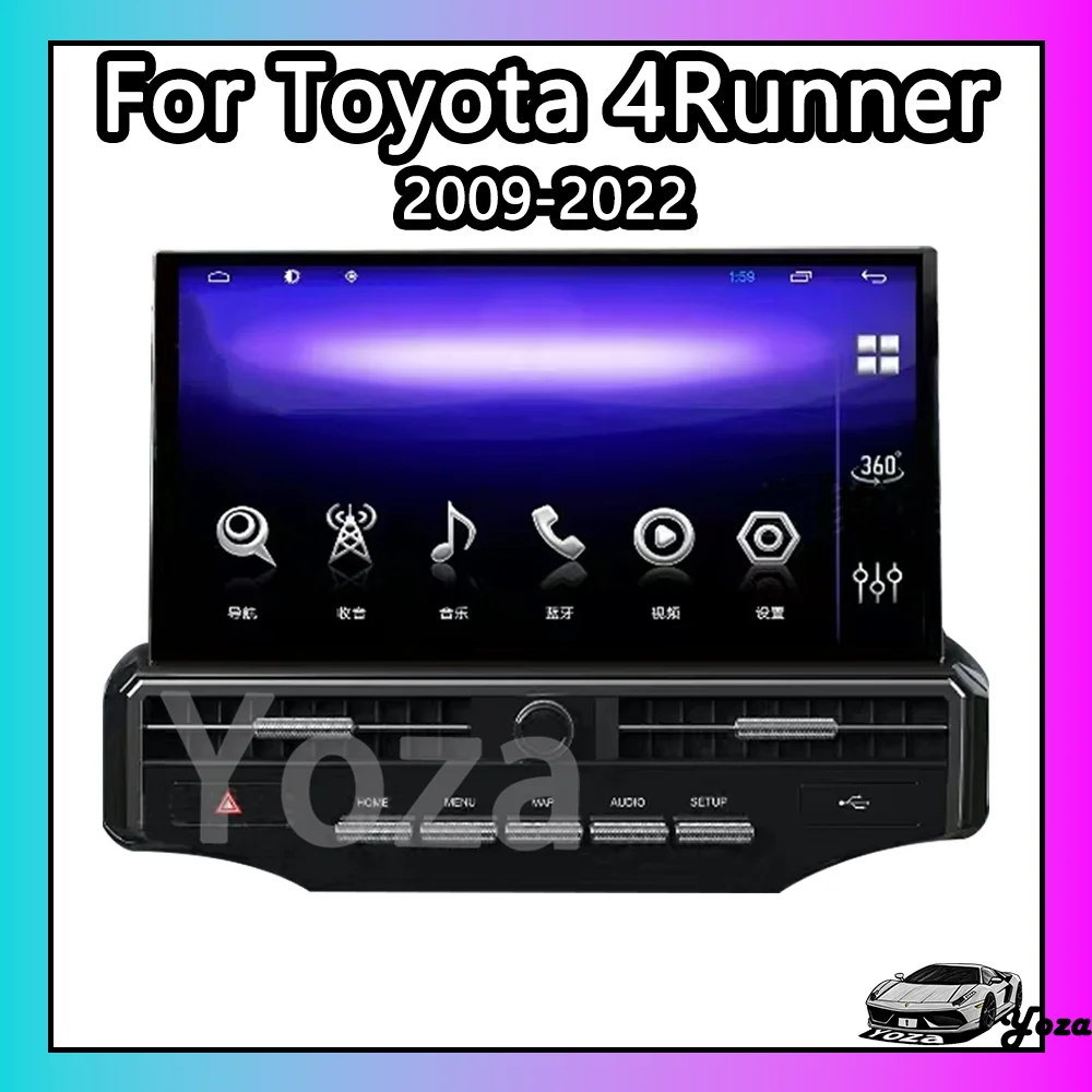 

Автомобильный радиоприемник Yoza Carplay для Toyota 4runner 2009-2023 Android12, сенсорный экран, мультимедийный плеер, GPS-навигация, стерео, 4G 5G, Wi-Fi