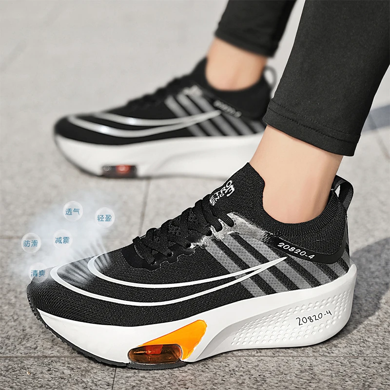 

Men's new real combat net surface breathable wear sports shoes air cushioned shock resilient large size running shoes