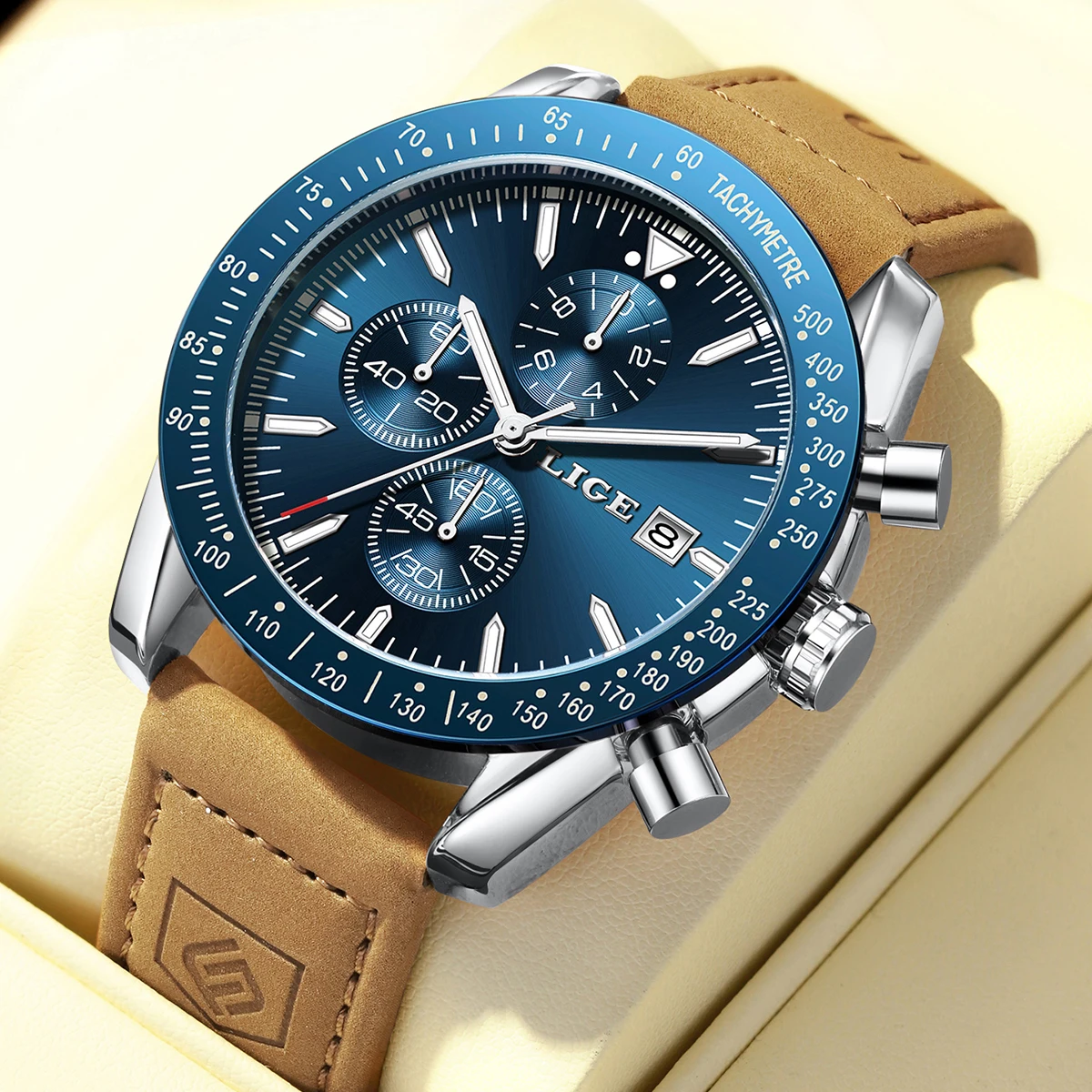 

LIGE luxury Men's watches Business Steel clock Waterproof Man watch Fashion quartz wristwatch watches for men Gift reloj hommes