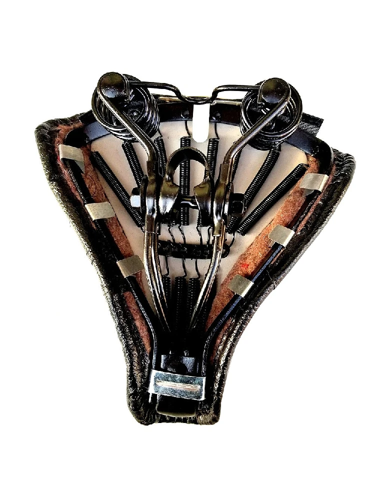 AliExpress NONE Vintage Faux Leather Bicycle Saddle Rivet Sprung Spring Bike Cycling Seat Cushion Black for Road Bike MTB HOT