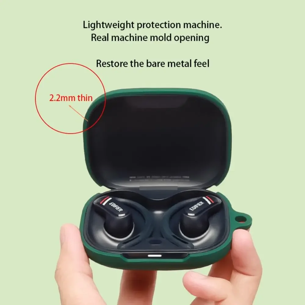 Anti-fall Earphone Case Silicone with Keyring Headphone Protective Case Anti Scratch Shockproof for EDIFIER Comfo SE