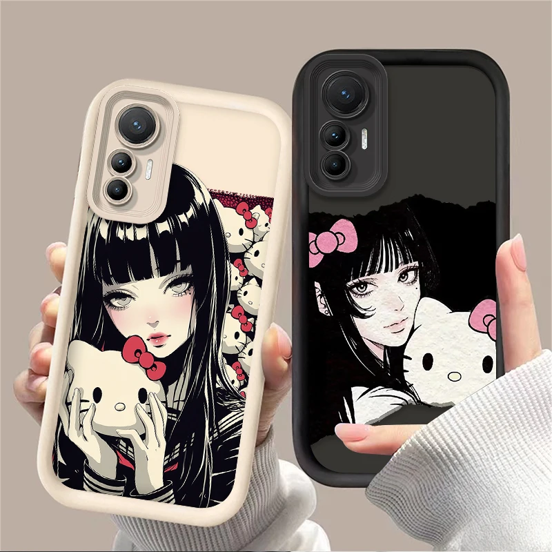 Ins Hello Kitty Girl Phone Case for Xiaomi POCO X6 X5 X4 GT X3 NFC F3 F4 F5 F6 M6 Pro 4G M5S C65 13T 12T 11T 13 12 11 Lite 5G NE