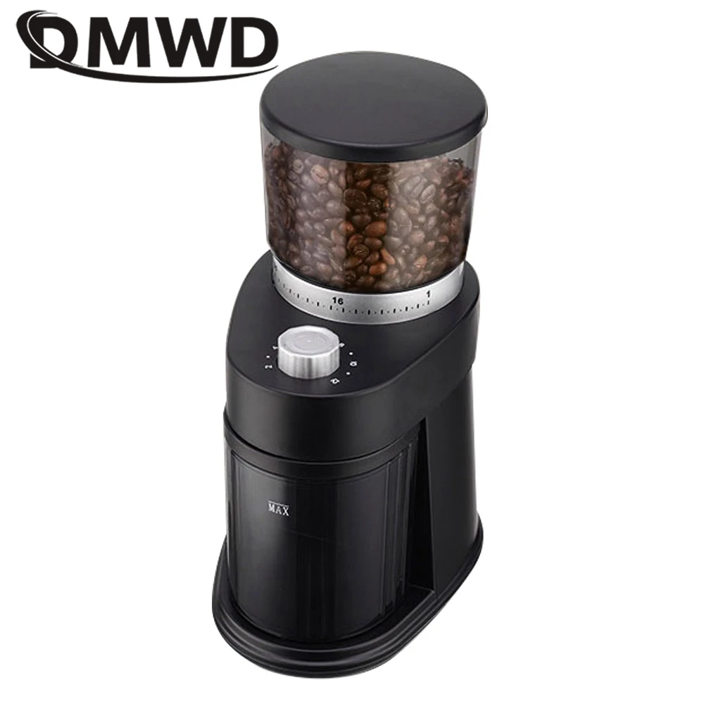 250G Electric Coffee Grinder 31 Gears Bean Grinding Machine Cafe Maker Powder Crusher Grains Spices Pulverizer Cereals Mill 220V