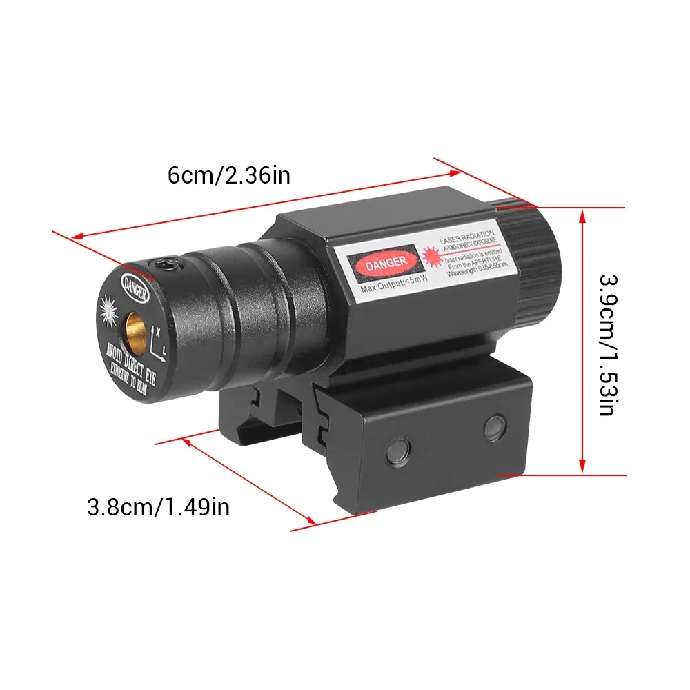 التكتيكية الأحمر الأخضر نقطة نطاق البصر بالليزر العالمي 11 مللي متر 20 مللي متر Picatinny السكك الحديدية جبل بندقية مسدس البصر بالليزر بدون بطارية #4