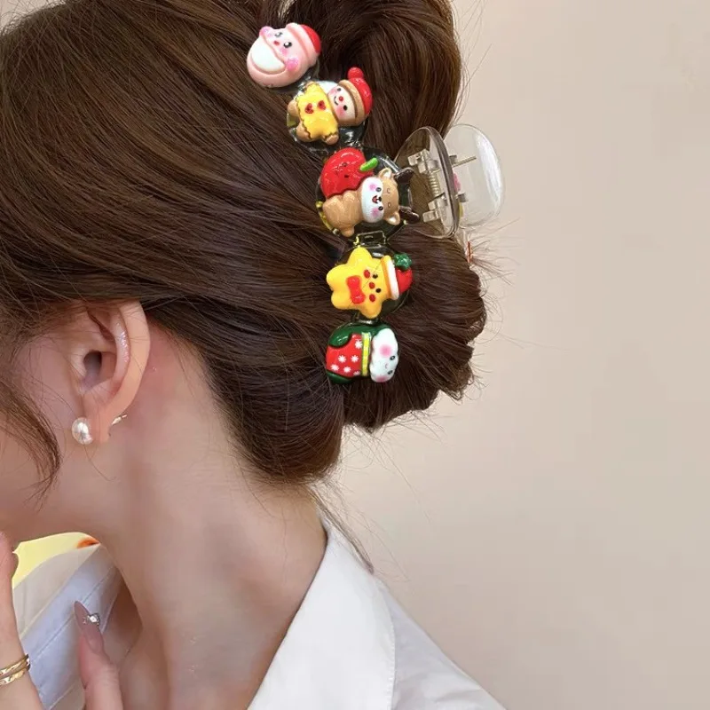 European and American Christmas-themed sweet and cute hair accessories, including hair clips and shark clips, suitable for women