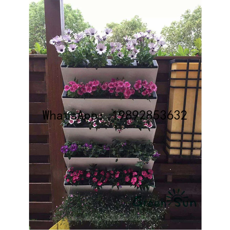 Plant Wall Flower Pot Real Green Plant Wall Decoration  Partition Living Room Light Luxury Creative Wall Hanging Flower Stand
