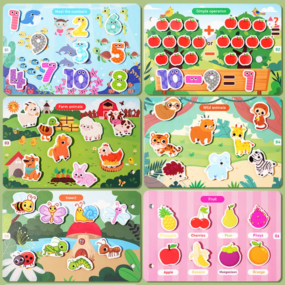 Handgemaakte Montessori Rustig Druk Boek Papier Herhaald Plakken Rustig Stickers Boek Cartoon Hand Grootboek DIY Kids Drukke Boek Speelgoed Kinderen