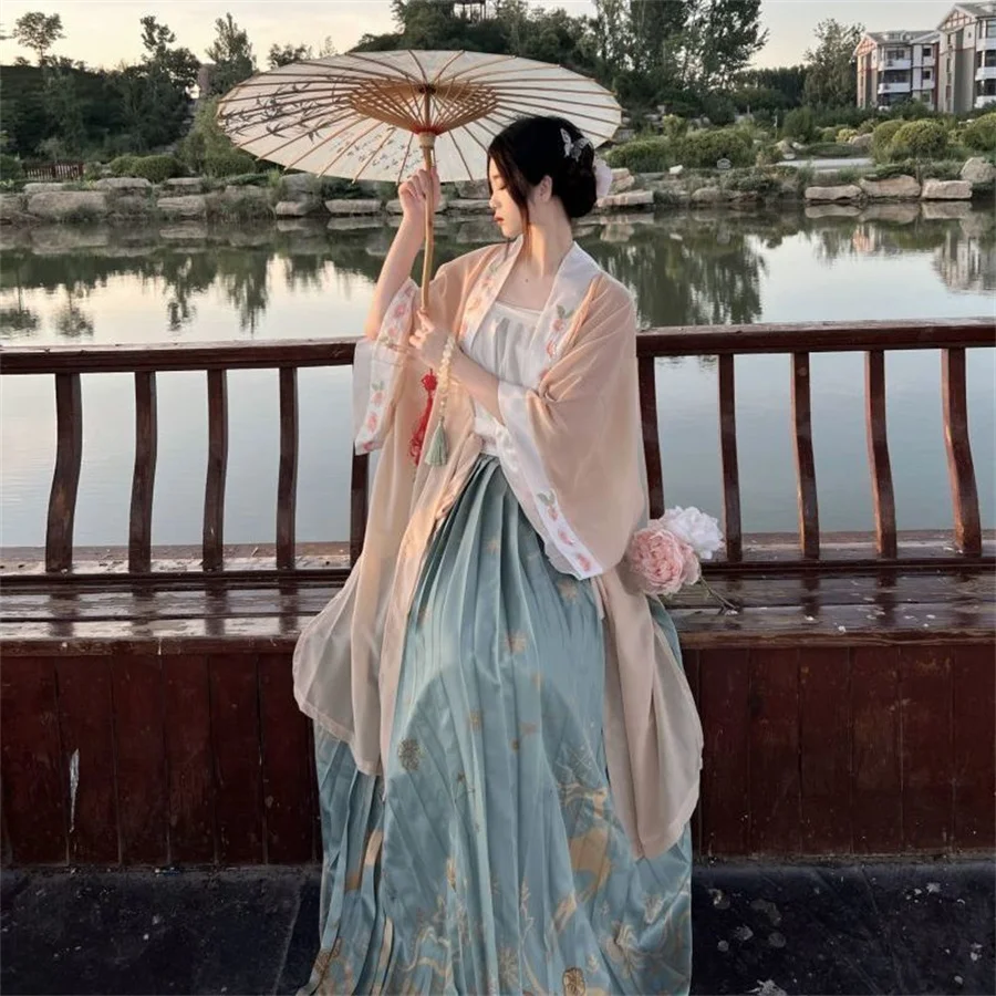 Vestido Hanfu feminino, roupa de pano tradicional chinesa, dança folclórica antiga, trajes de palco, cosplay de princesa fada oriental