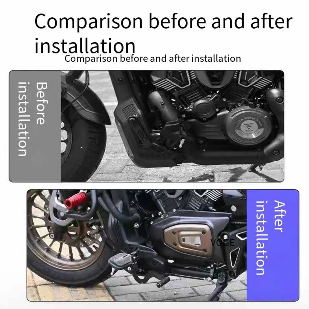 For VOGE CU625 CU 625 Gear Shift Lever Modification Non-destructive Installationof Non-slip Gear Shift Lever beforeandafter Tnew