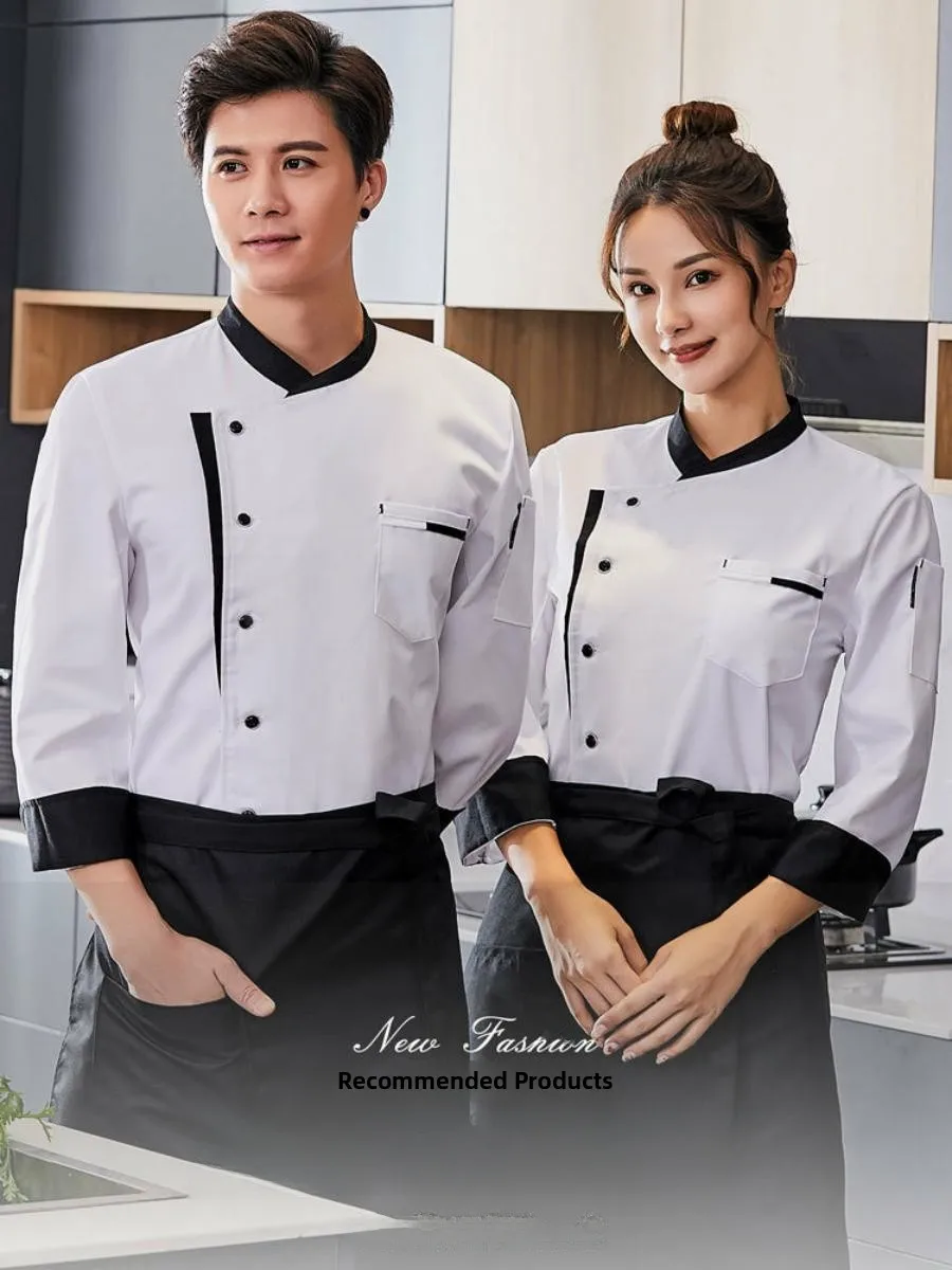 

Рабочая одежда для поваров отелей и ресторанов: мужская и женская униформа с длинным и коротким рукавом для пекарей, кондитеров, летняя одежда для работы на кухне.