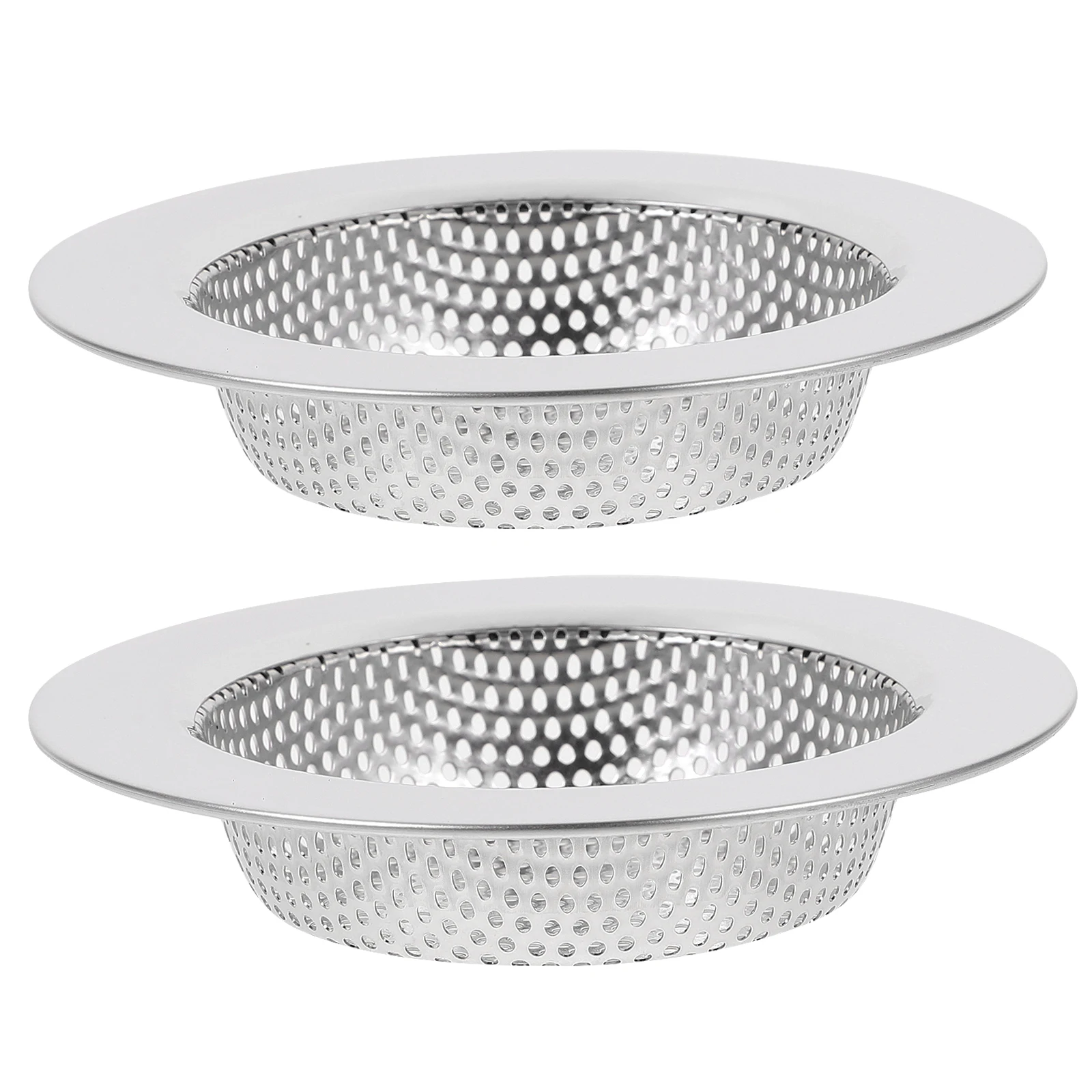 

2Pcs Stainless Steel Sink Filters Anti Clogging Food Catcher Drain Strainer Kitchen Silver Kitchen Bathroom Utility Sinks