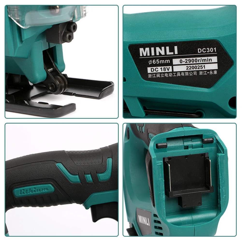 Cordless Jigsaw Cutter W/11x Blade For Woodworking Cutting Compatible With Makita 18V Battery