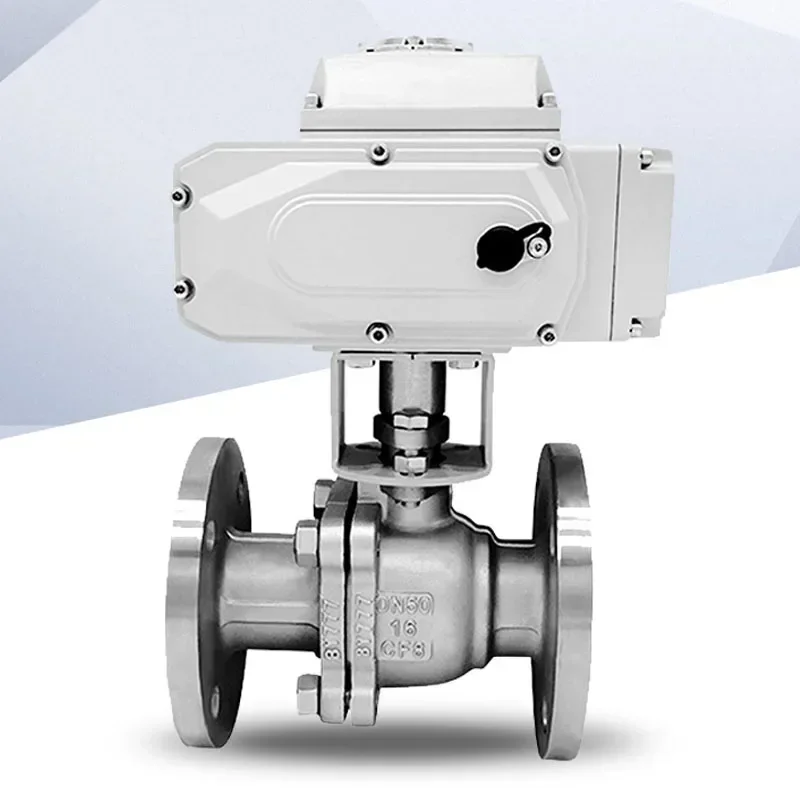 220v Electric Electric Ball Valve Q941F-16/25P Stainless Steel Flanged Ball Valve Cut Off High Temperature Steam Ball Valve DN25