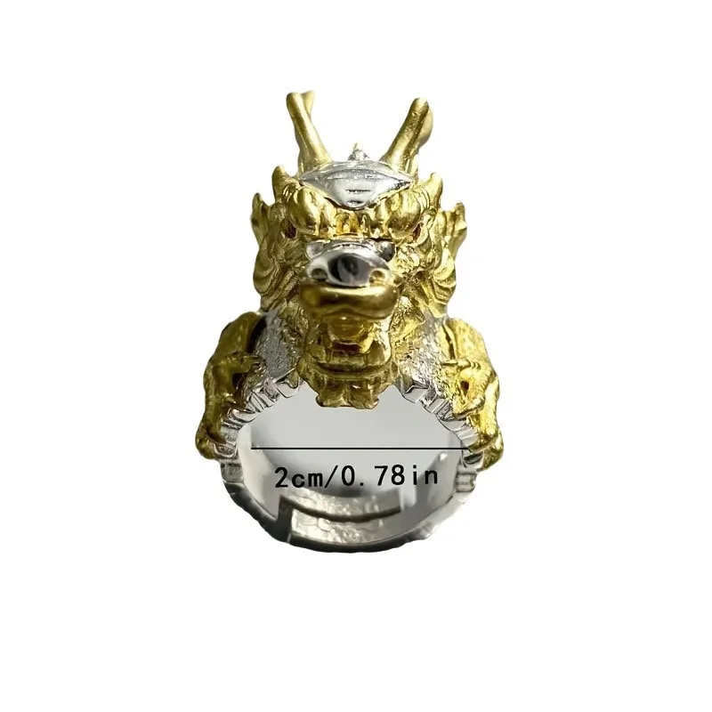 300pcs/lot Fashion gold dragon ring men domineering fashion trend day with niche high-level sense of opening adjustable