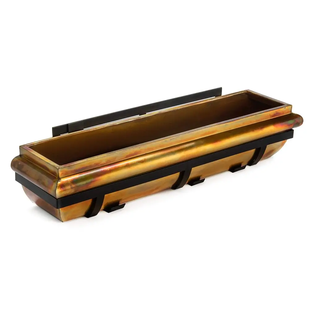 

Potter 36 Inch Rustic Copper Window Box Planter Stainless Steel Flower Box for Windows, Deck, Balcony or Fence, Outdoor Rectang