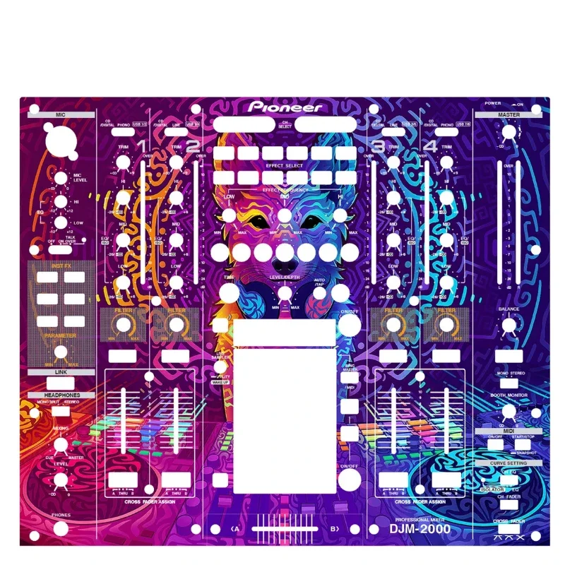 Pioneer DJM-2000 Mixer Panel Film Pioneer Colorful Sticker (Self Adhesive Film, Not A Device)