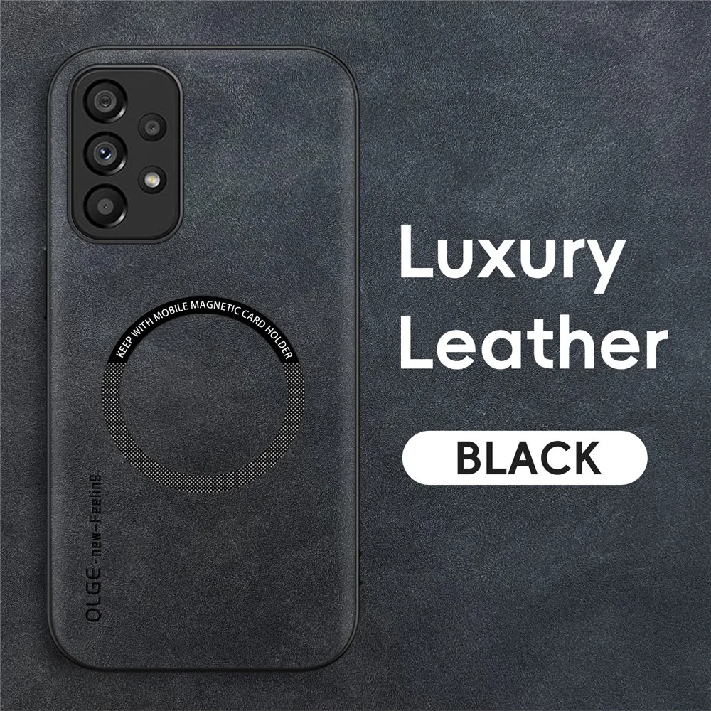 Magnetic Retro Leather Case For Samsung Galaxy A32 4G 5G Wireless Charging Phone Case Cover