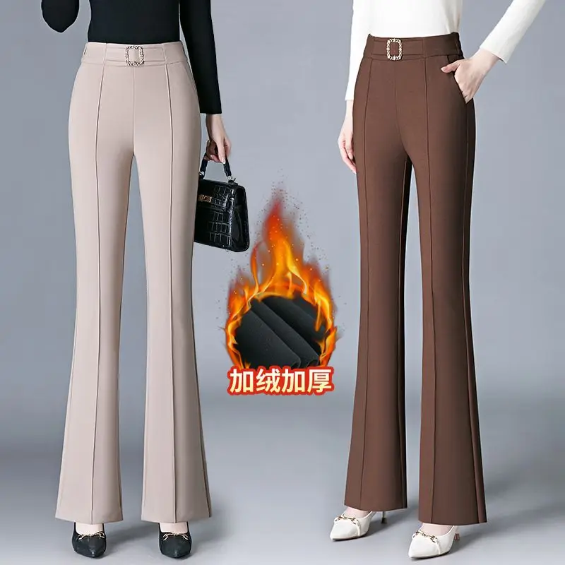 Hohe Taille Abnehmen Casual frauen Hosen Drapieren Ausgestelltes Elastische Taille Fischschwanz Hosen Neue 2025, Stil Lose Fit Hosen TT331